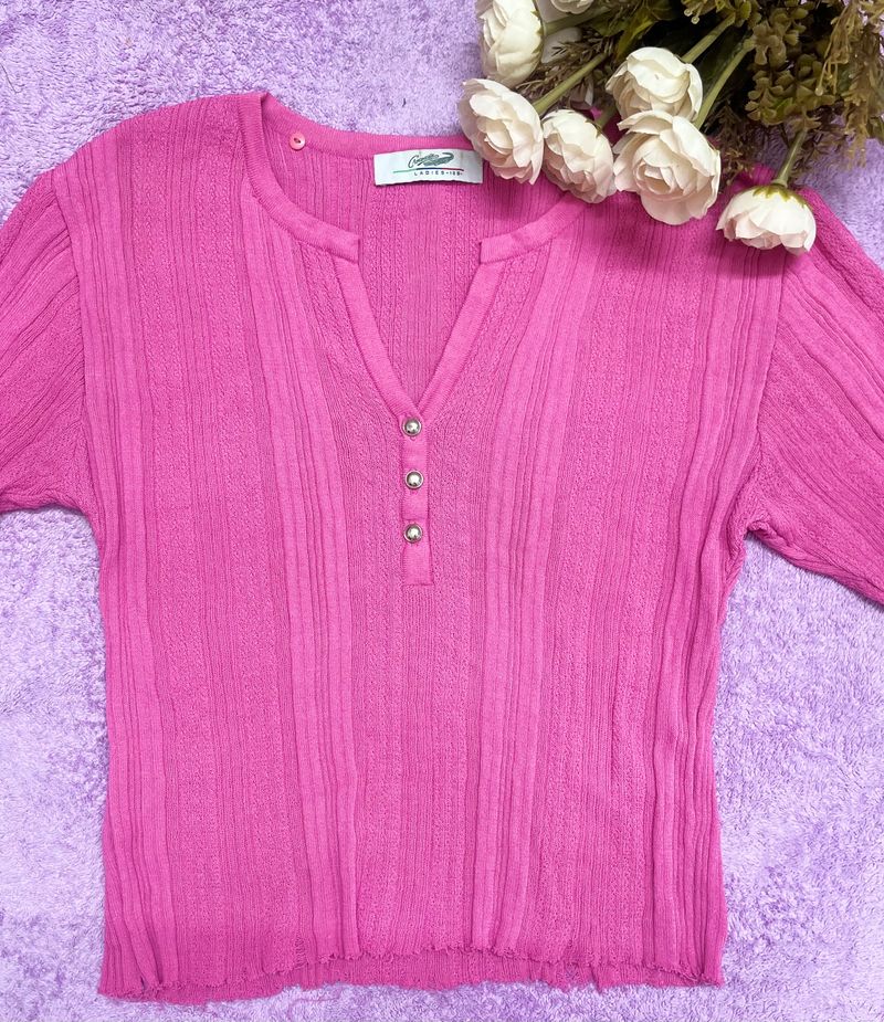 Pink Stretchable Top