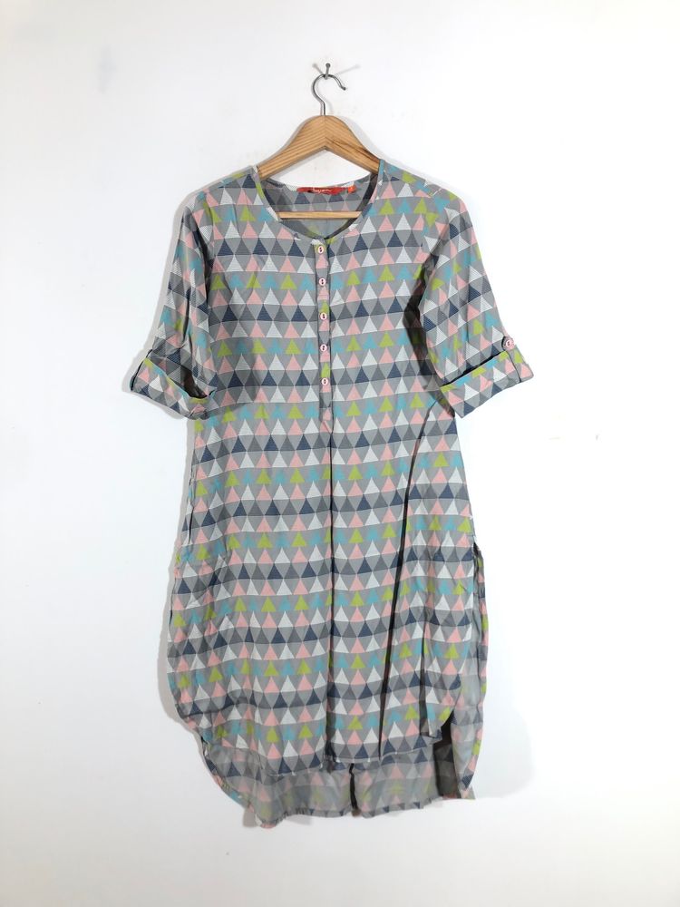 Grey Printed Kurta(Women’s)