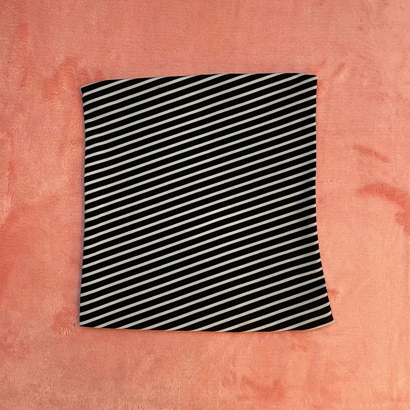 Black And White Striped Tube Top