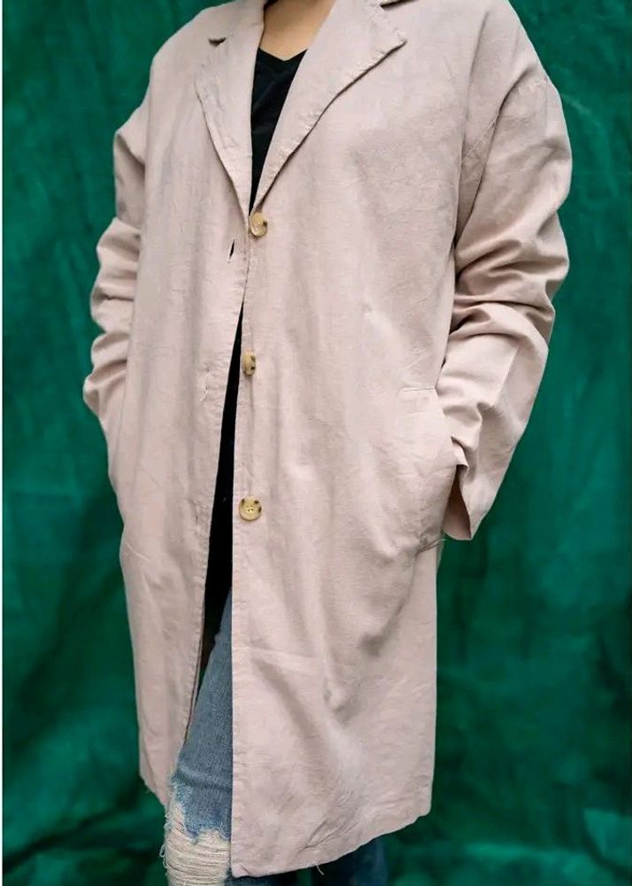 Brand New Pure Linen Coat - Light Mauve