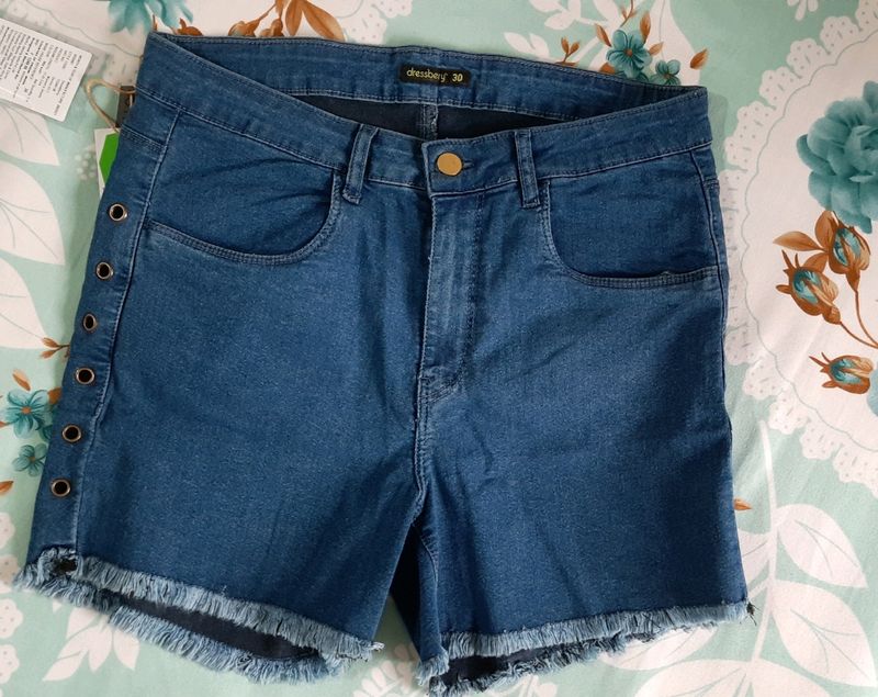 Denim Shorts From Myntra- Its New.