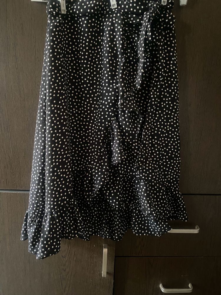 Polka Dot Wrap Skirt