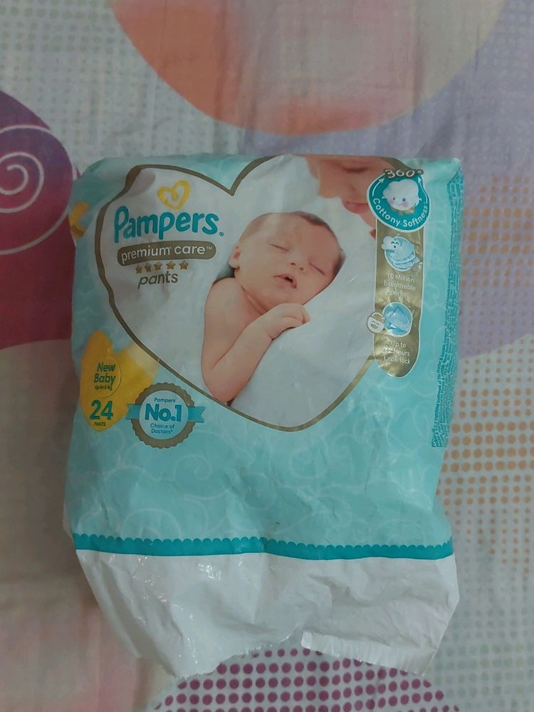 pampers premium care pants for new baby upto 5 kg 24 pants