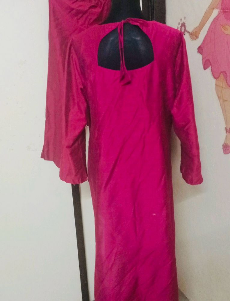 pink kurti set