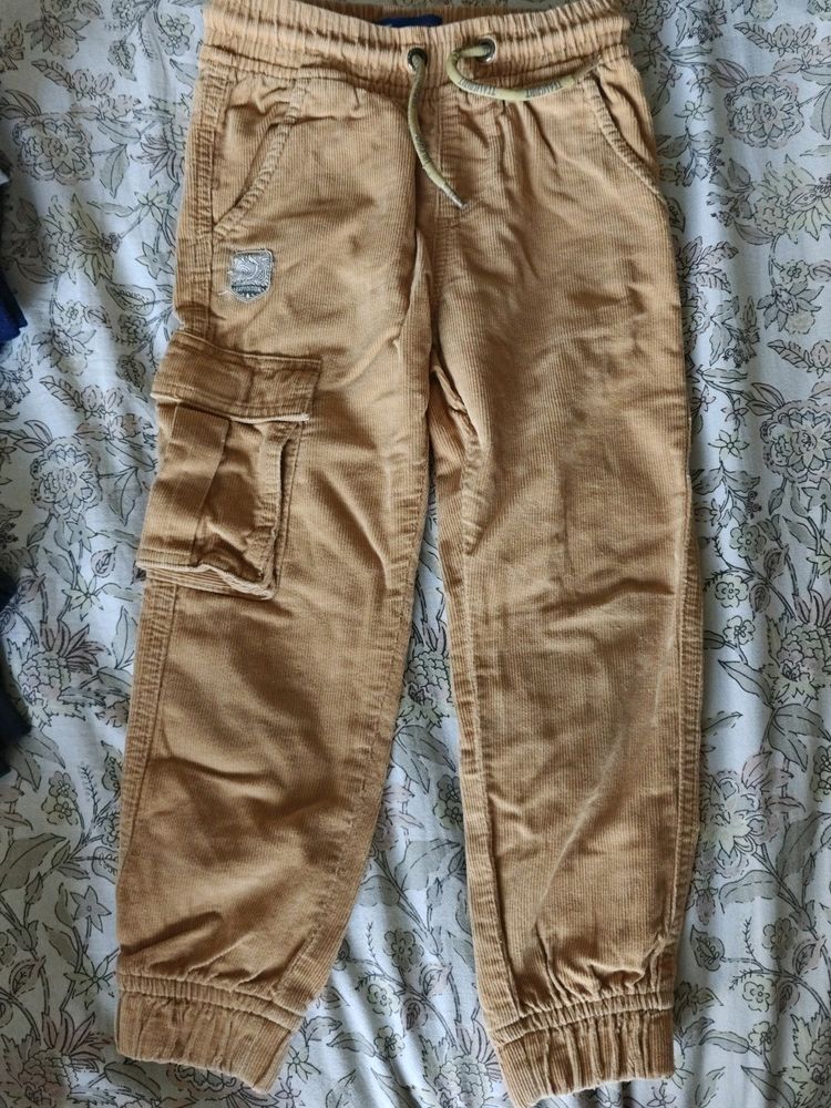 Corduroy Material Boys Joggers 5-6 Years