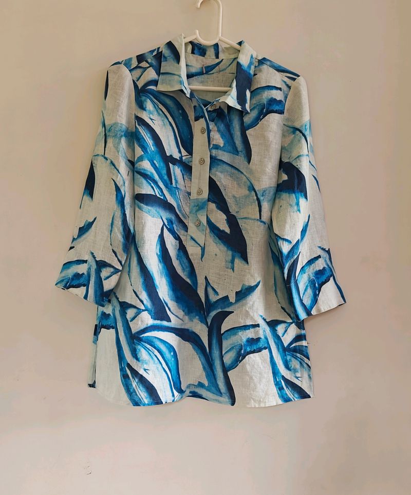 🌊Sea-waves Pattern Tunic (Shirt Style)