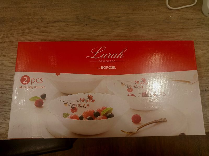 Larah borosil 2 Bowl Set - new