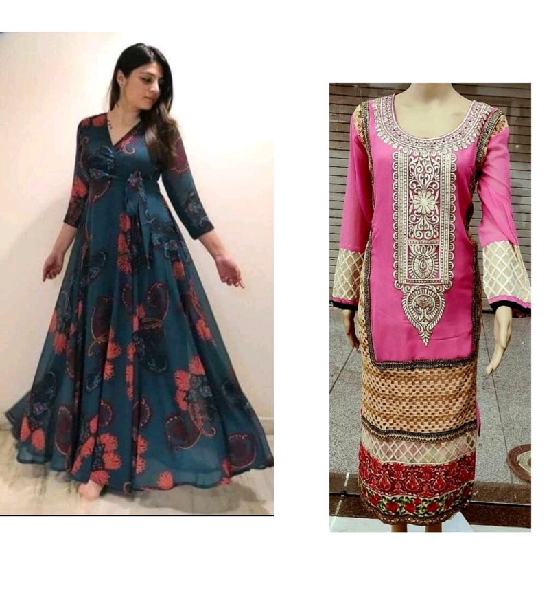 Women's Combo Gown & Kurti 😍😍