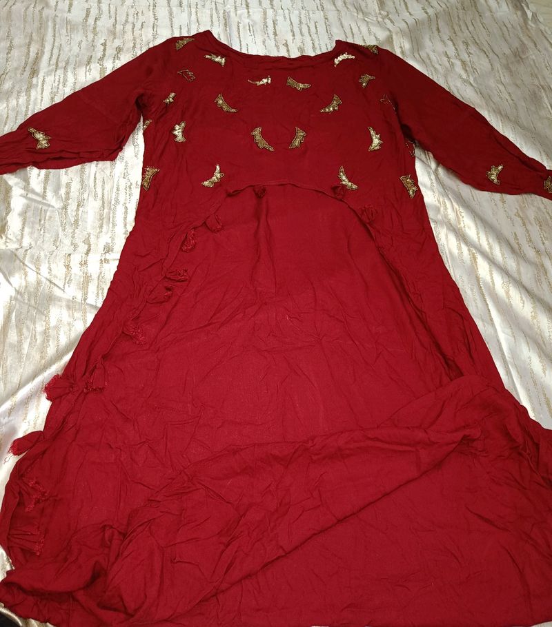 This Kurti In Maroon Beutiful Colour,