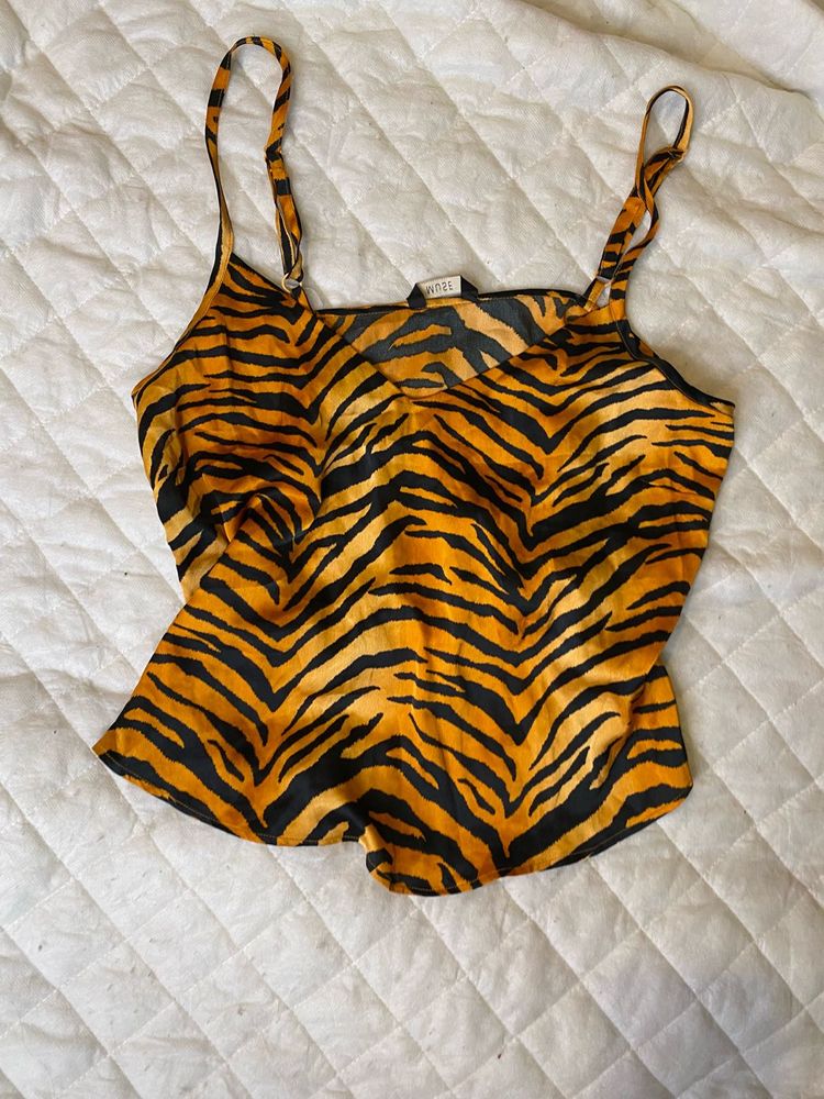 Tiger Print Crop Top