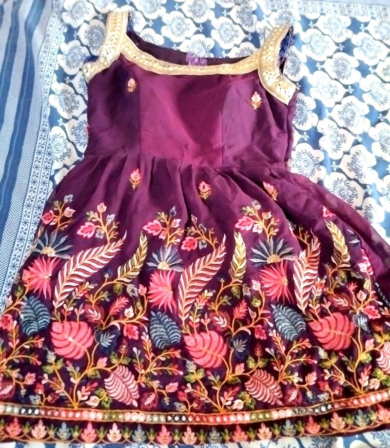 Sharara With Short Kurta nd Dupatta