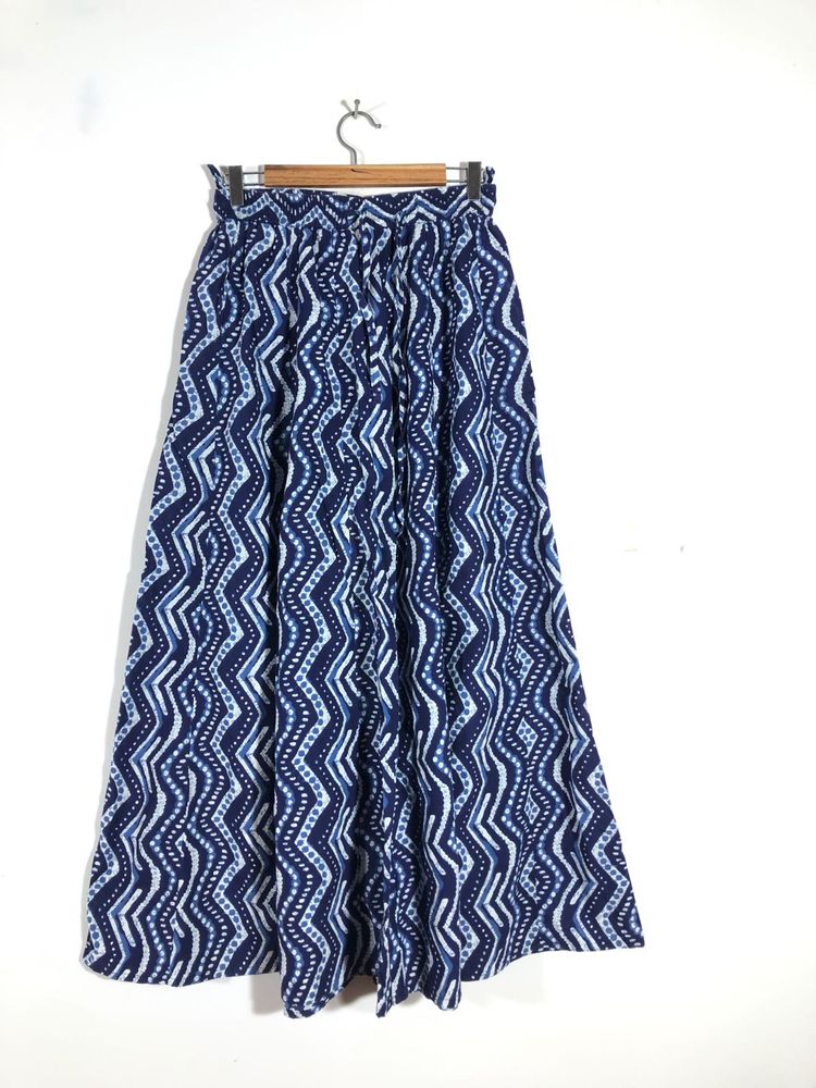 Navy Blue Printed Palazzo(Women’s)