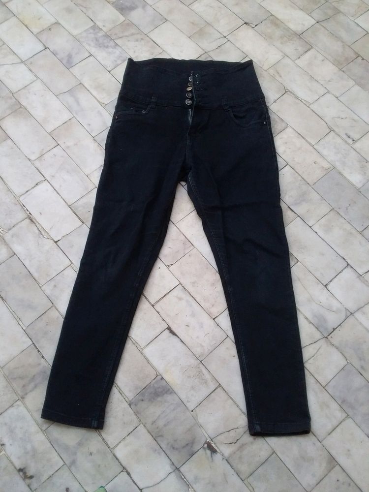 High Waist Black Jeans For Girls Or Women