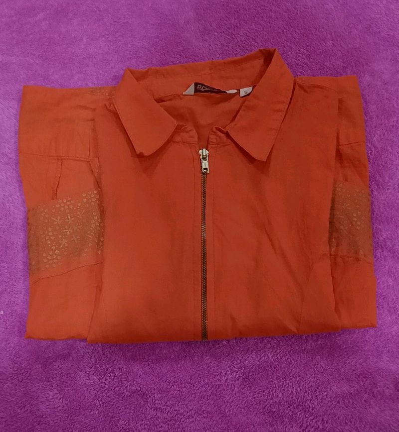 Coller Kurti Orange In Colour