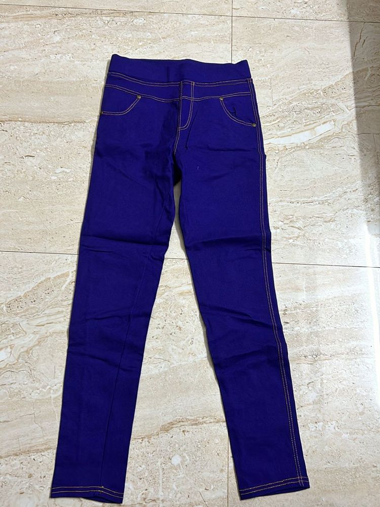 Blue Skinny Jeggings