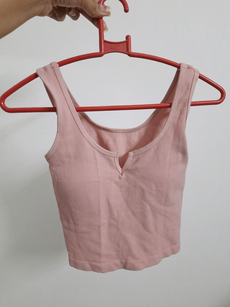 Pink Padded Tank Top