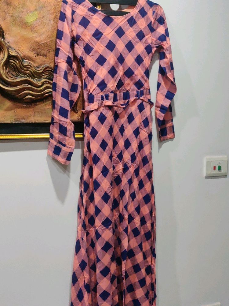 Brand New Unused Checkered Maxi Dress