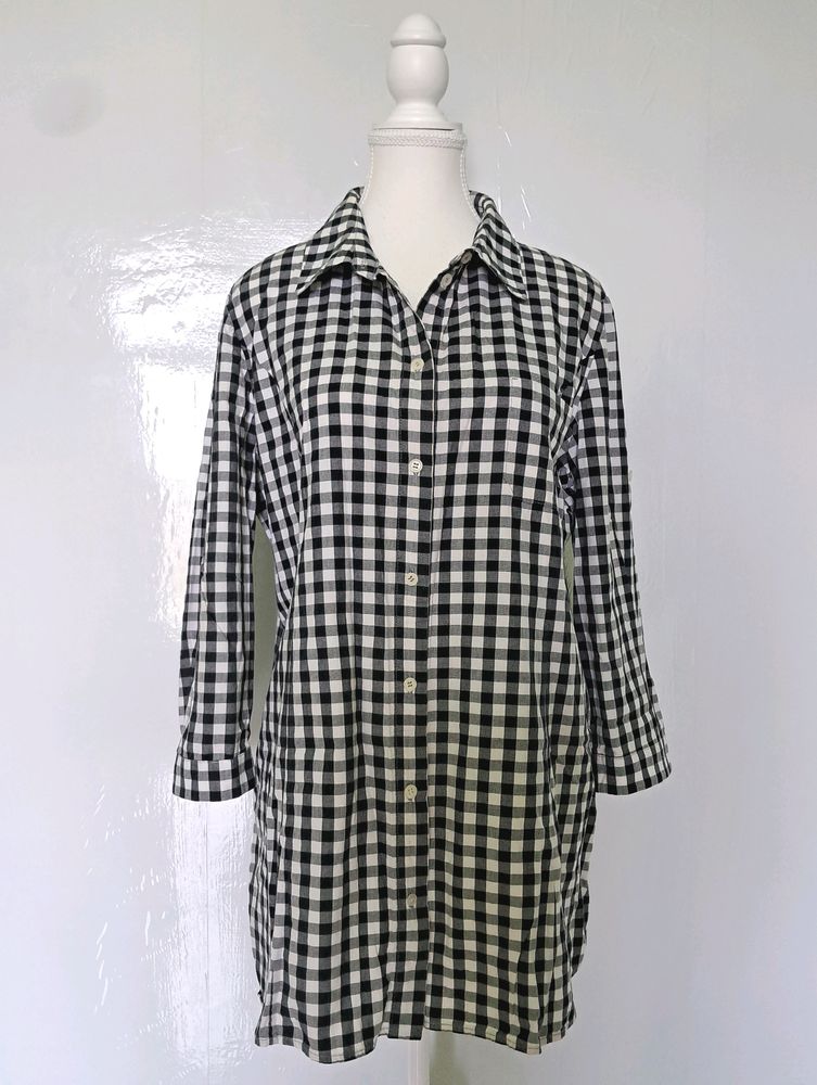 Gingham Long Shirt