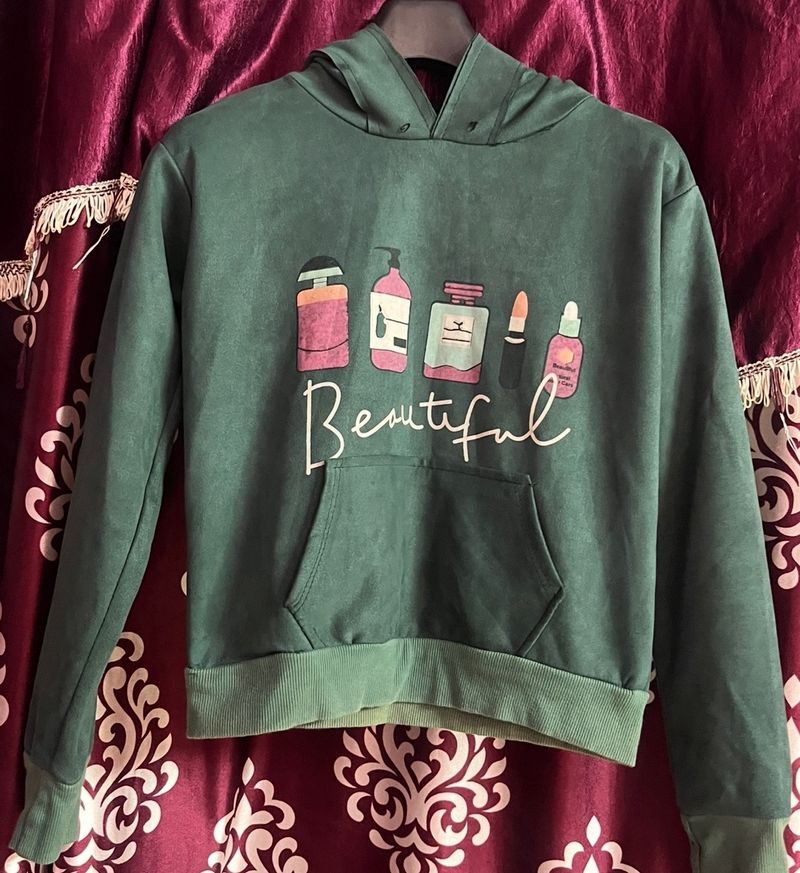 Green Crop Sweatshirt