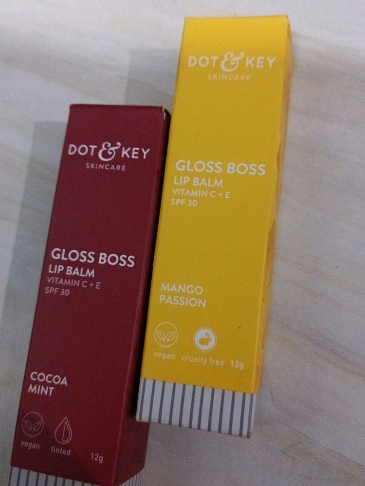 Combo Of 2 Dot & Key GLOSS BOSS Lip Balm