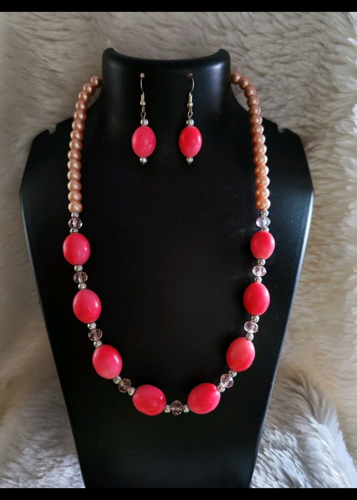 ORANGE NECKLACE SET