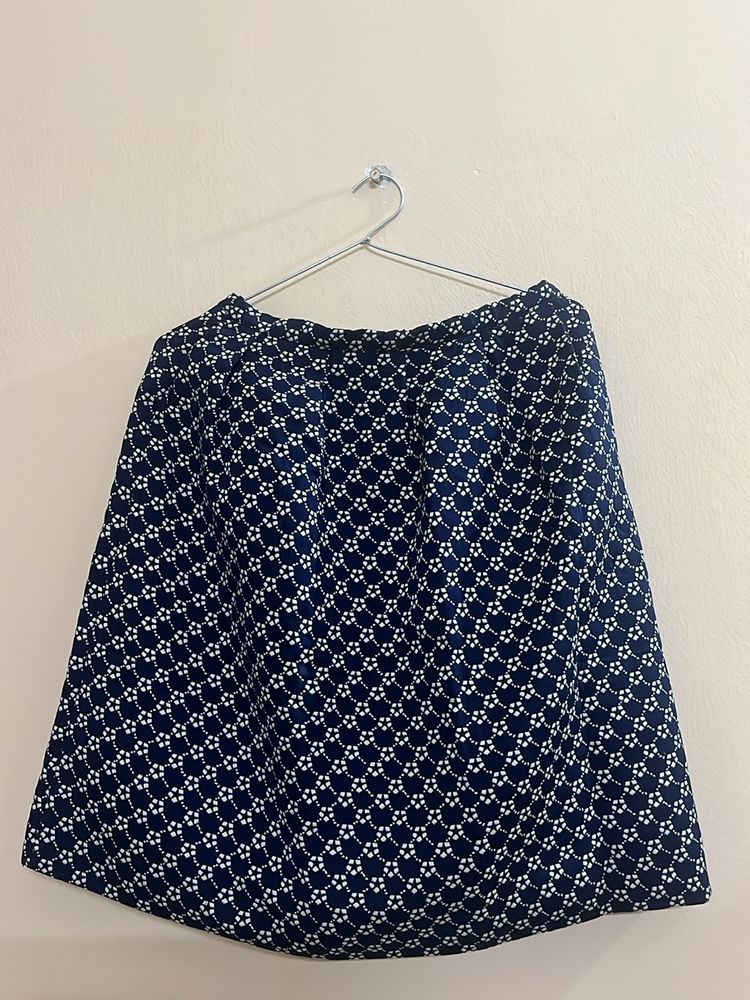 Madame Navy Blue Designer Skirt