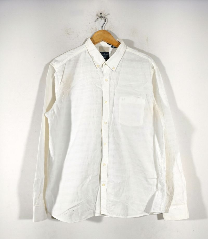 Off White Slim Fit Shirts (Men's)