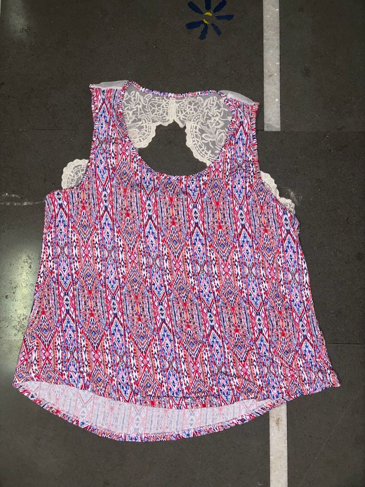 Multicolour Lace Summer Top