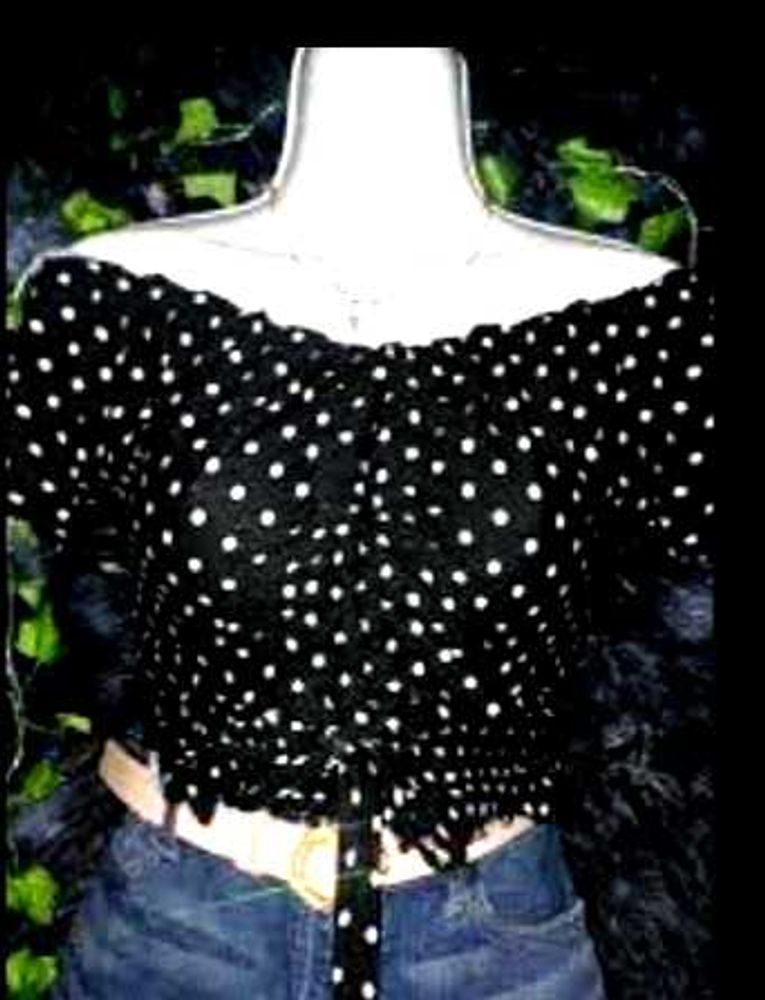 Black Crop Top For Women