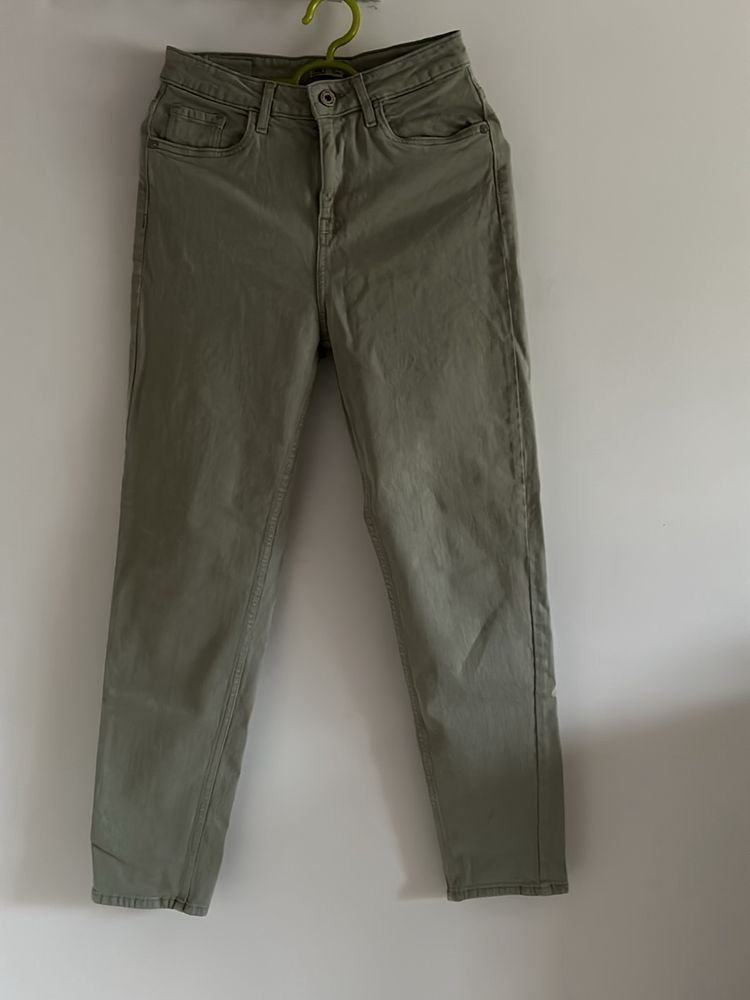 DNMX Boyfriend Jeans ( Khaki Green, Baggy Fit)