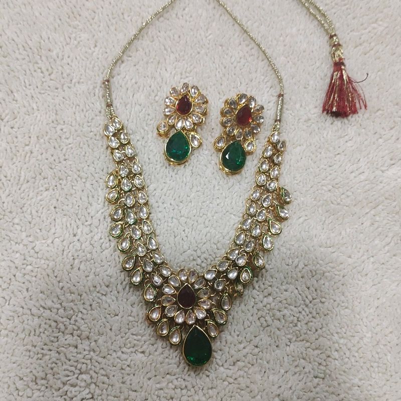 Kundan necklace set