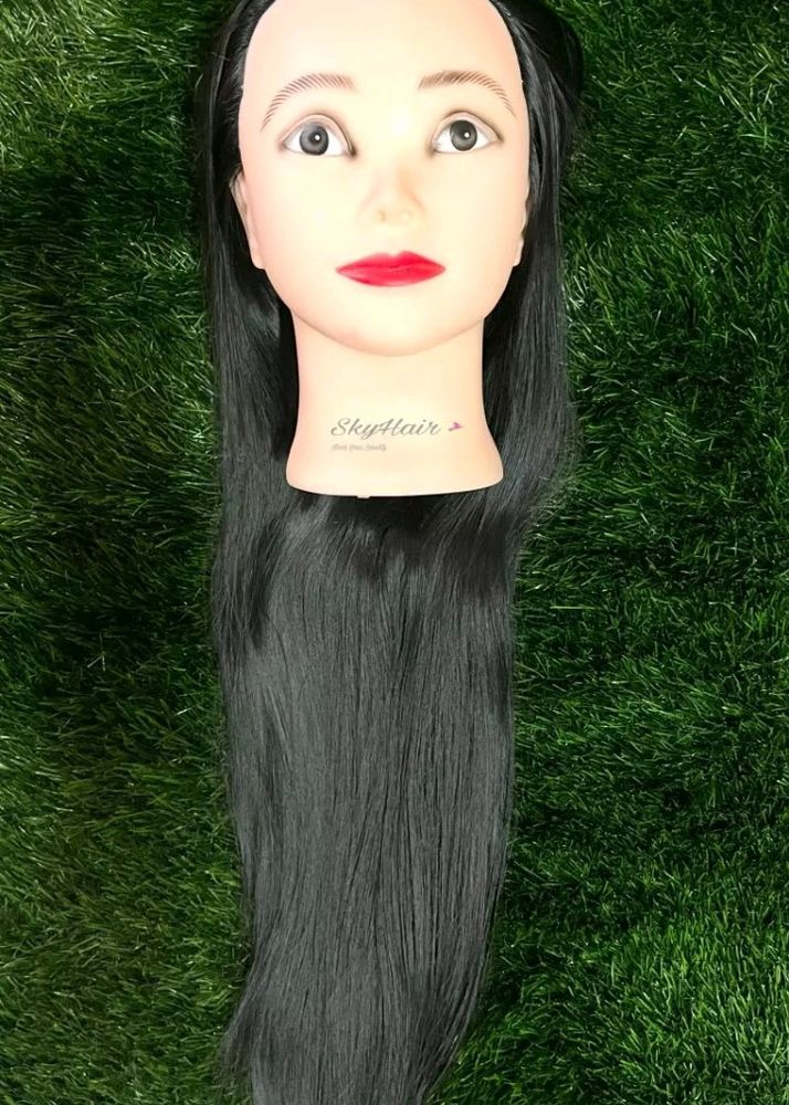 Black Long Hair Dummy With Small Stand