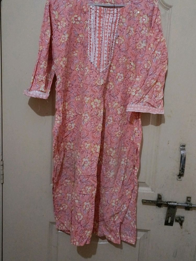 peach coloured kurta