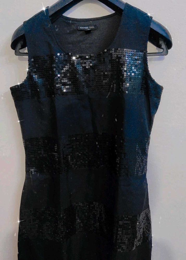 Black Sequin Party Dress