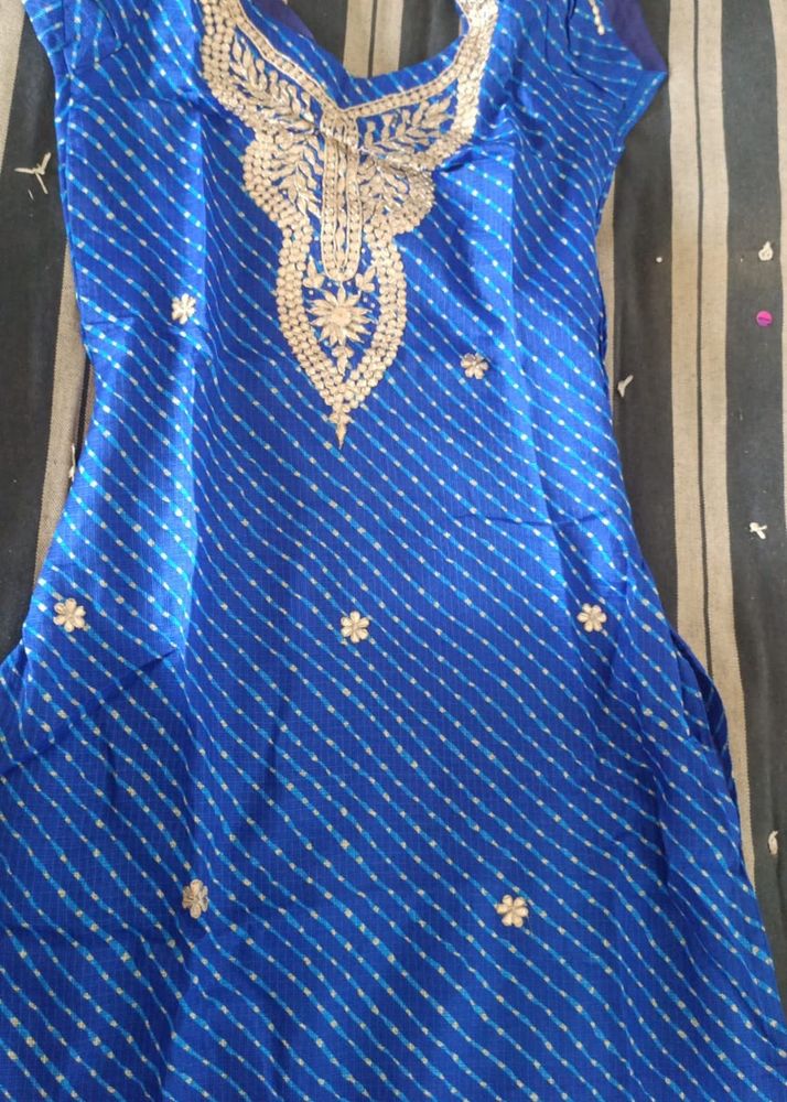 Beautiful Blue Cotton Kurti