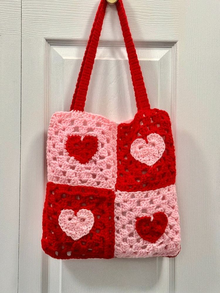 Crochet 🩷&❤️ Shoulder Bag