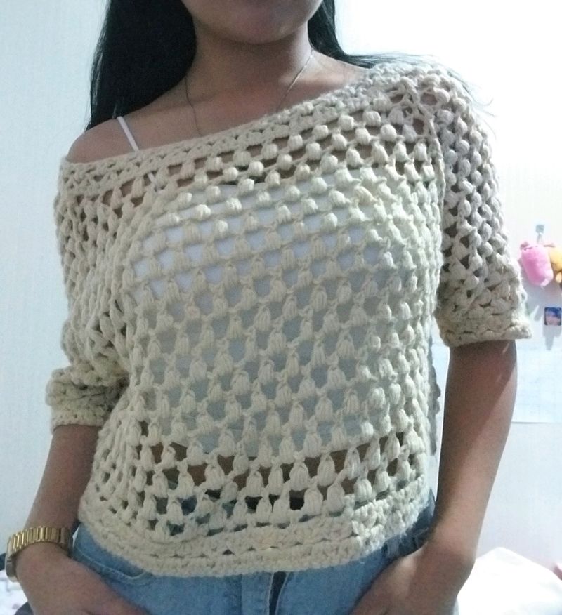 Mesh Crochet Top