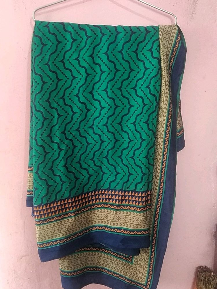 Blue And Green Saree