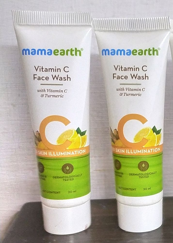 mama earth Vitamin C Face wash Pack Of 2