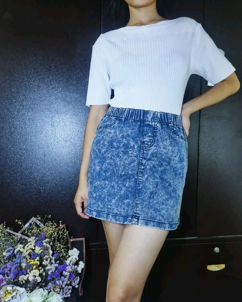 Stratchable Jeans Skirt