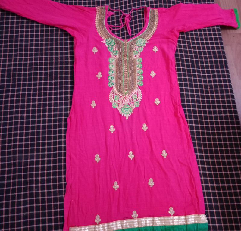 Women Pure Cotton Patiyala Suit