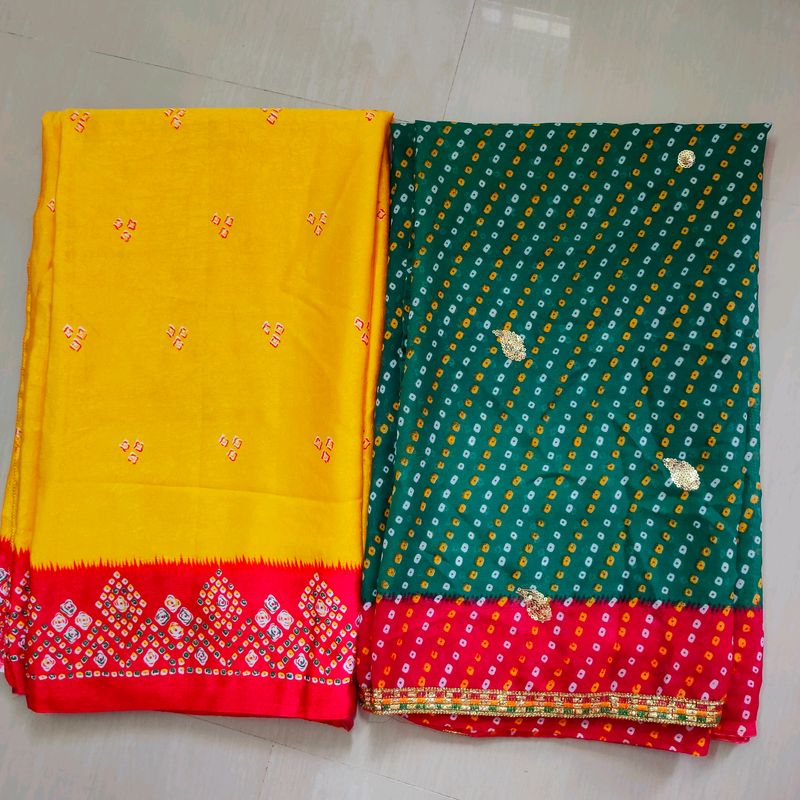 Bandhani Saree Without Blouse