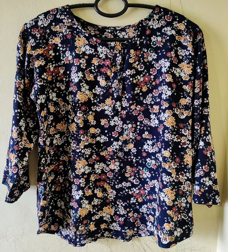 Floral Print Top - Size Medium