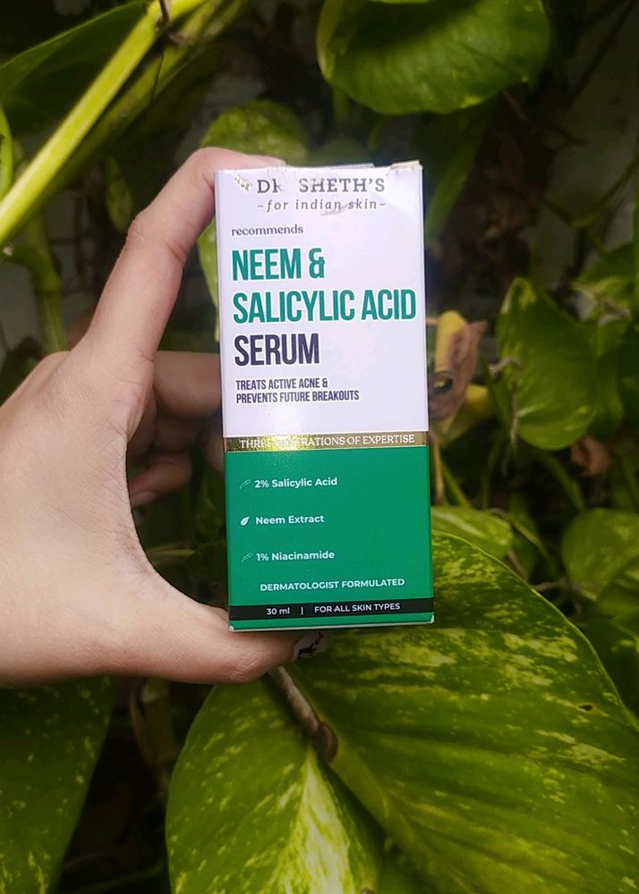 Dr Sheth Salicylic Acid Neem Serum For Active Acne