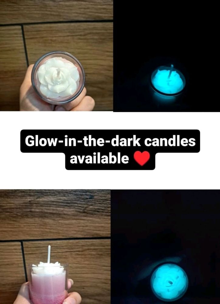 Cute Glow In Dark Homemade Candle