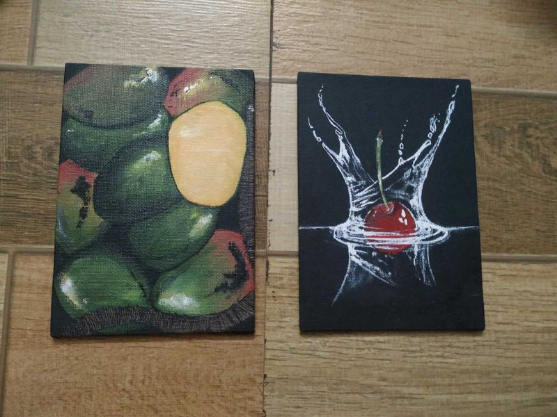 Handmade Paintings (Set Of Two) Realistic Art