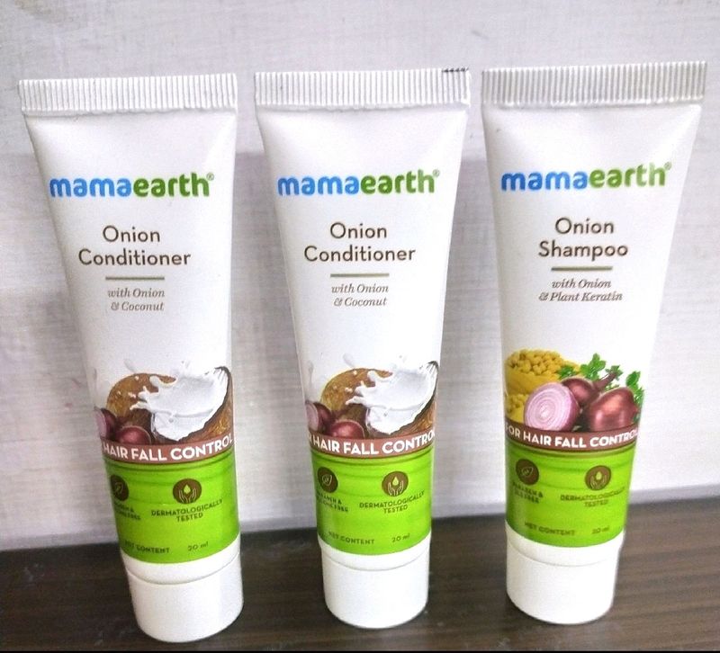 mama earth Onion Shampoo & Conditioner Pack Of 2