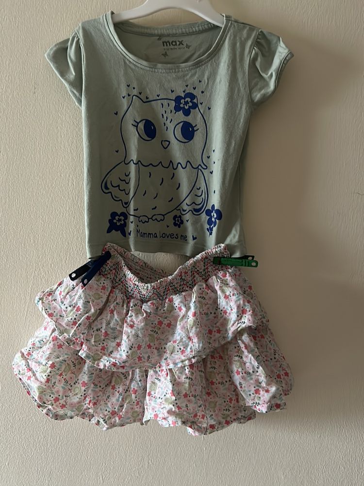 Branded Kid Girl Skrit Top