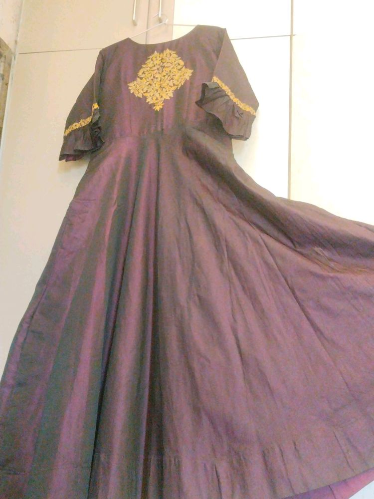 Dark Purple Free Size Gown