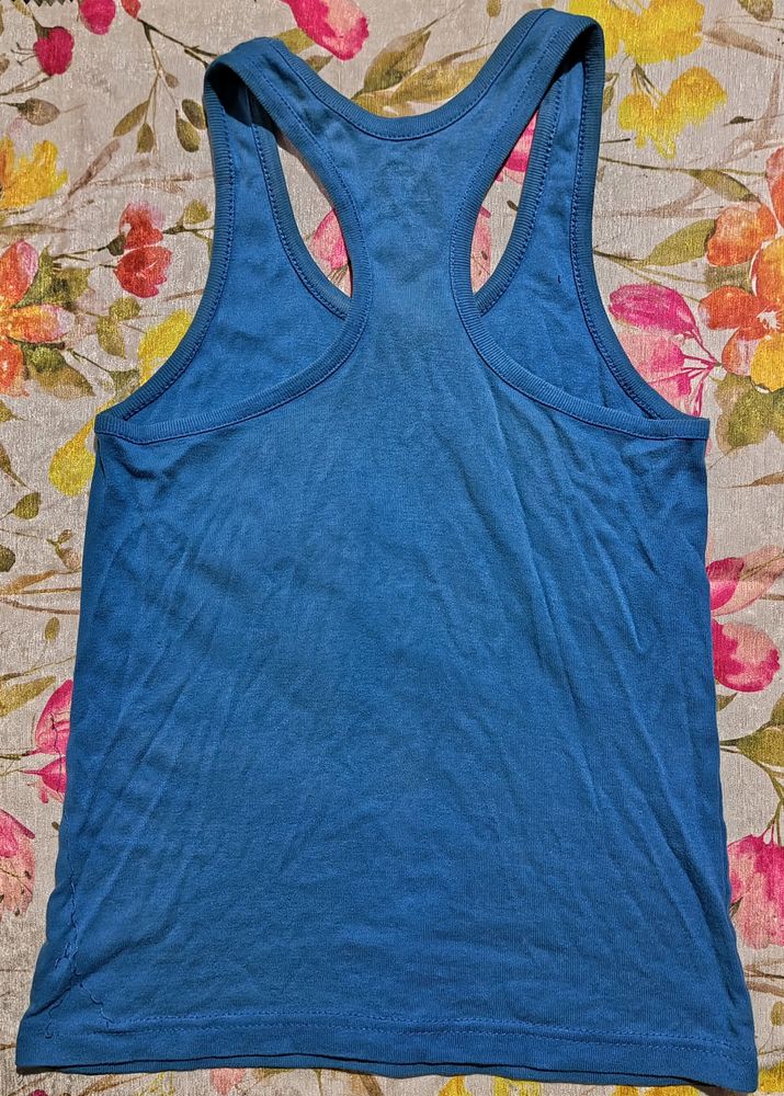 Girls Cotton Rib Racer Back Tank Top